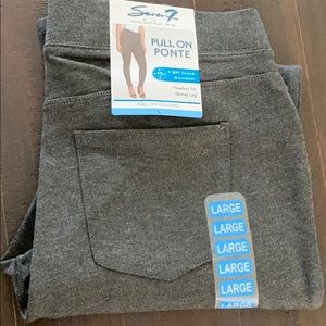 Seven7 Pull On Ponte grey skinny leggings